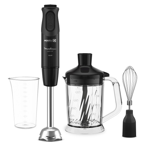 Moulinex Optichef Hand Blender, 1000 Watt, 17 Functions, 1.5L Chopper, 800ML Beaker, Whisk, Black - DD6554EG Moulinex Optichef Hand Blender, 1000 Watt, 17 Functions, 1.5L Chopper, 800ML Beaker, Whisk, Black - DD6554EG